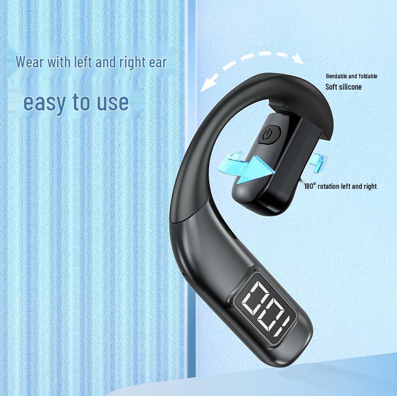 V700 Bluetooth Sport Ear-hook Earphones with Battery Display - Universal Fit, Left & Right