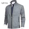 New Arrival Men's Solid Color Stand Collar Fashion Cardigan Sweater Knitted Jacket Plus Size Sweater Men Autumn/winter)