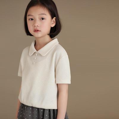 Hacikis Girls' Skin-Friendly Polo T-Shirt