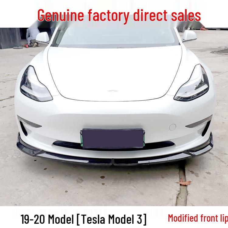 Compatible with Tesla Model 3: Modified Front Lip, Rear Spoiler, Side Skirts, Roof Spoiler, and Small Body Kit for P Version