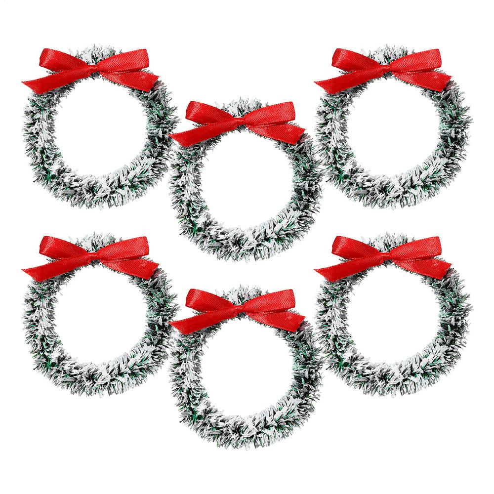 

Small Christmas Wreath Hangable Realistic With Bow Small Kitchen Cabinet Wreaths For Window Mantel Restaurant Wall Front Door