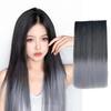 Extensie de păr cu culoare degradată, lung și drept, din fibră sintetică, păr fals, fără urme, moale, netedă, 23,6 inci, perucă de sârmă pentru temperatură înaltă.