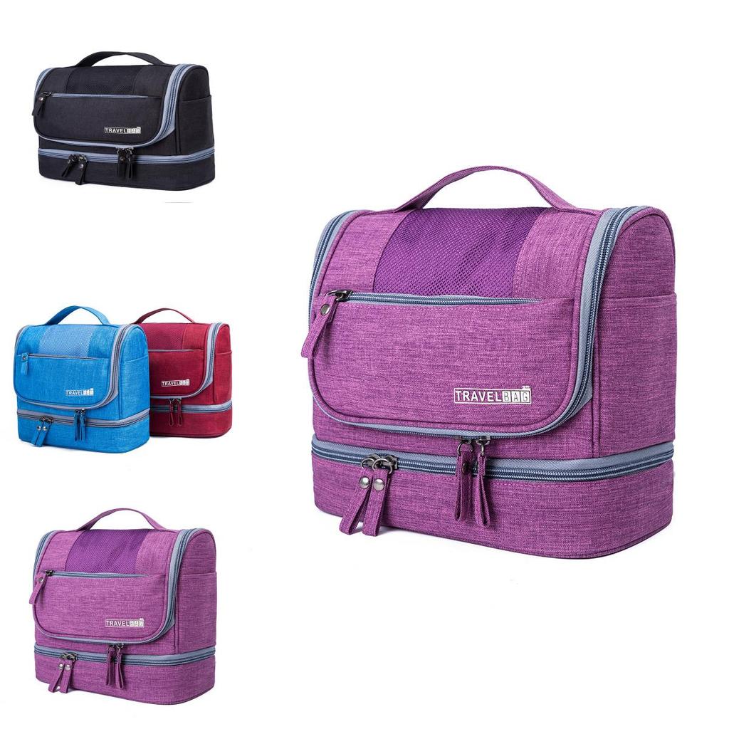 Travel Toiletry Organizer With Waterproof Dry Wet Separation For Home And Vacation Use