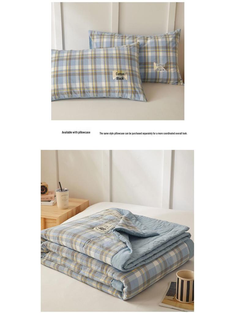 Xinjiang Cotton Summer Quilt: Machine Washable Blanket for Nude Sleeping and Air Conditioning
