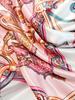 1 Stück Einfaches bedrucktes Satin-Bandana Seidenschal für Damen Hijab 90cm Quadratische Schals Designer Luxus Schal Kopftuch