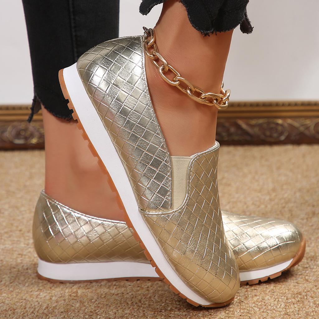 Women Gold Silver Sequin Casual Sneakers Fashion Platform Walking Shoes