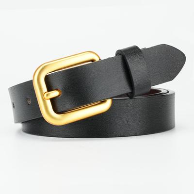 Girls Genuine Leather Cowhide Pants Belt Skirt Accessories Clothing Slim-fitting Punching Pin Buckle