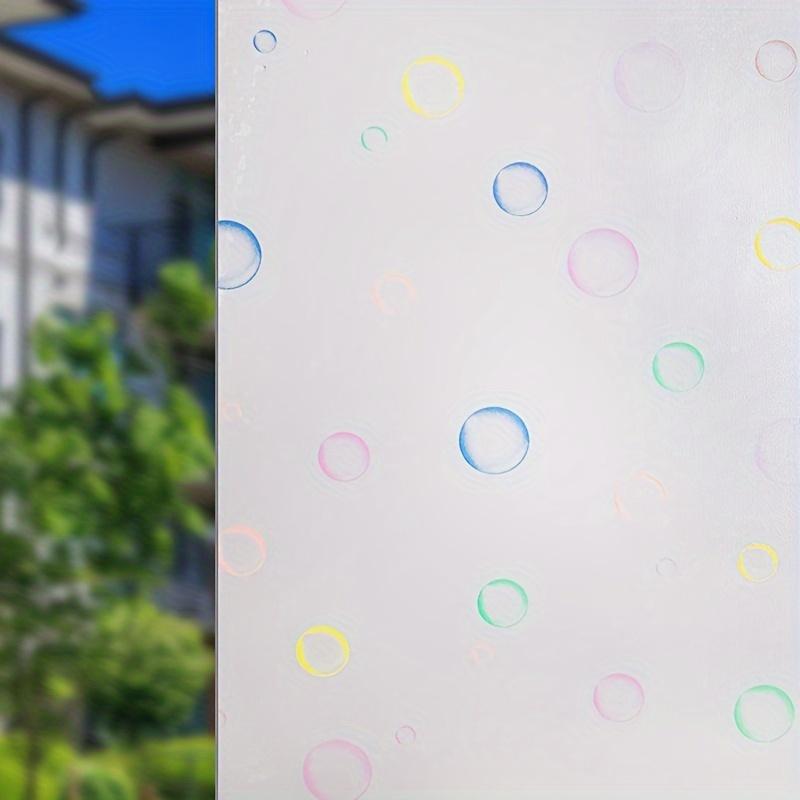 

Цветная самоклеящаяся оконная пленка с пузырьковым узором, 1 рулон, режущаяся наклейка для стекла спальни/ванной/офиса, конфиденциальность и декор 45*400cm