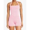 Fashion Fitness Suit Halterneck Beauty Back Yoga Clothes Naked Women Sense Sports Running Belt Chest Pad Two-piece Set Quick-Drying High Elastic