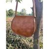 Leather Crossbody Saddle Bag: Vintage Handmade Shoulder Bag