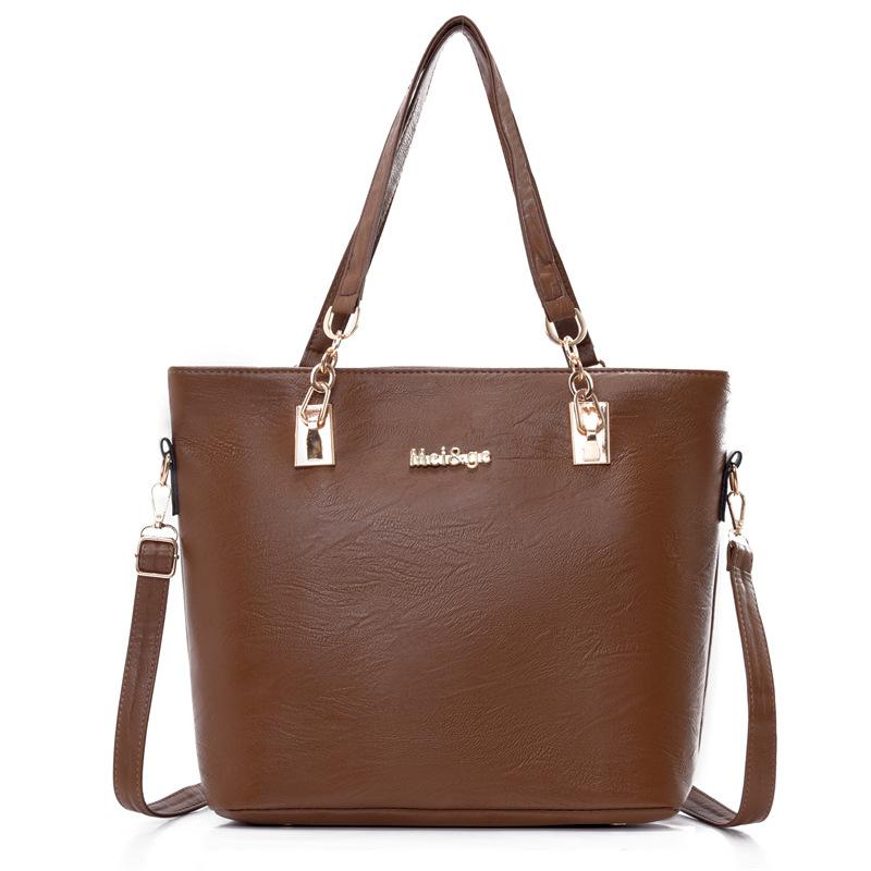 Women's bag new fashionable six-piece set, mother and child bag embossed large-capacity shoulder portable messenger bag fashionable