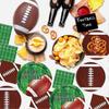 Football Birthday Party Decorations Includes Plates, Napkins, Cups, Banner, Balloons, Touchdown Tablecloth for Football Gameday Tailgate Decorations, 