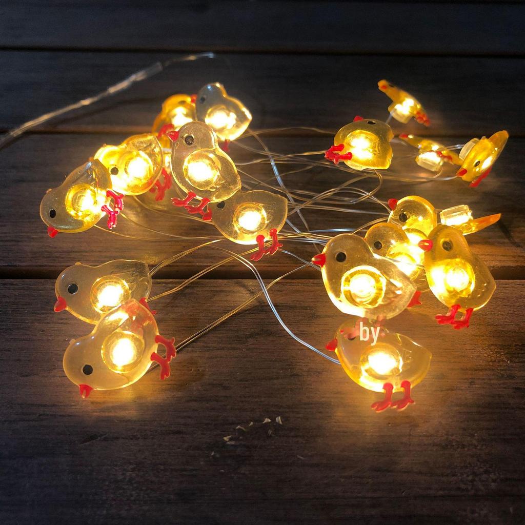 Easter Carrot Bunny & Chicken LED Copper Wire Decorative String Lights