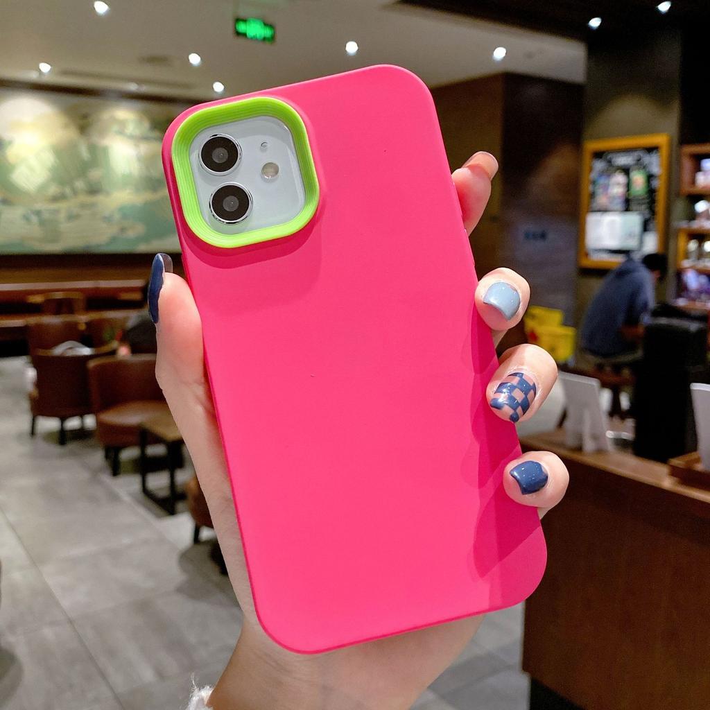 Simple Candy Color 3-in-1 for iPhone15/16Promax Apple 17 Mobile Phone Case 15/14 Silicone Case