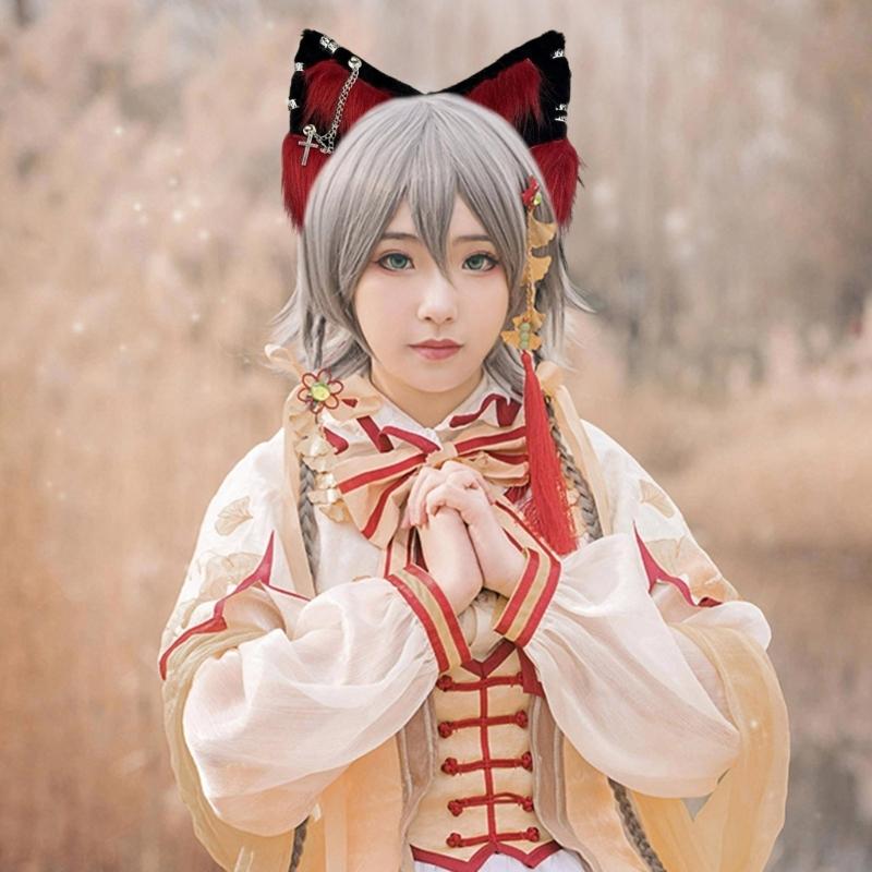Furry Animal Ear Hairband Halloween Costume Accessory For Adults Kids Multiple Color Option Soft Practical Role Play