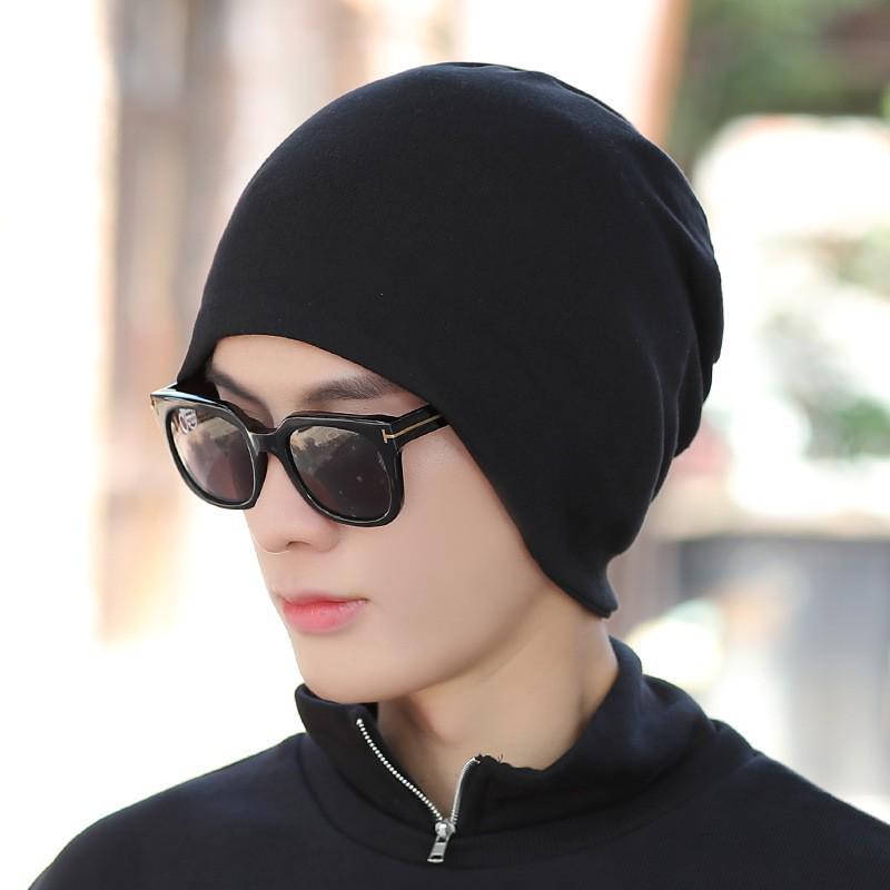 Cappello Pullover e Scaldacollo da Uomo per Esterno Anti-Freddo: Berretto antivento per ciclismo Autunno/Inverno