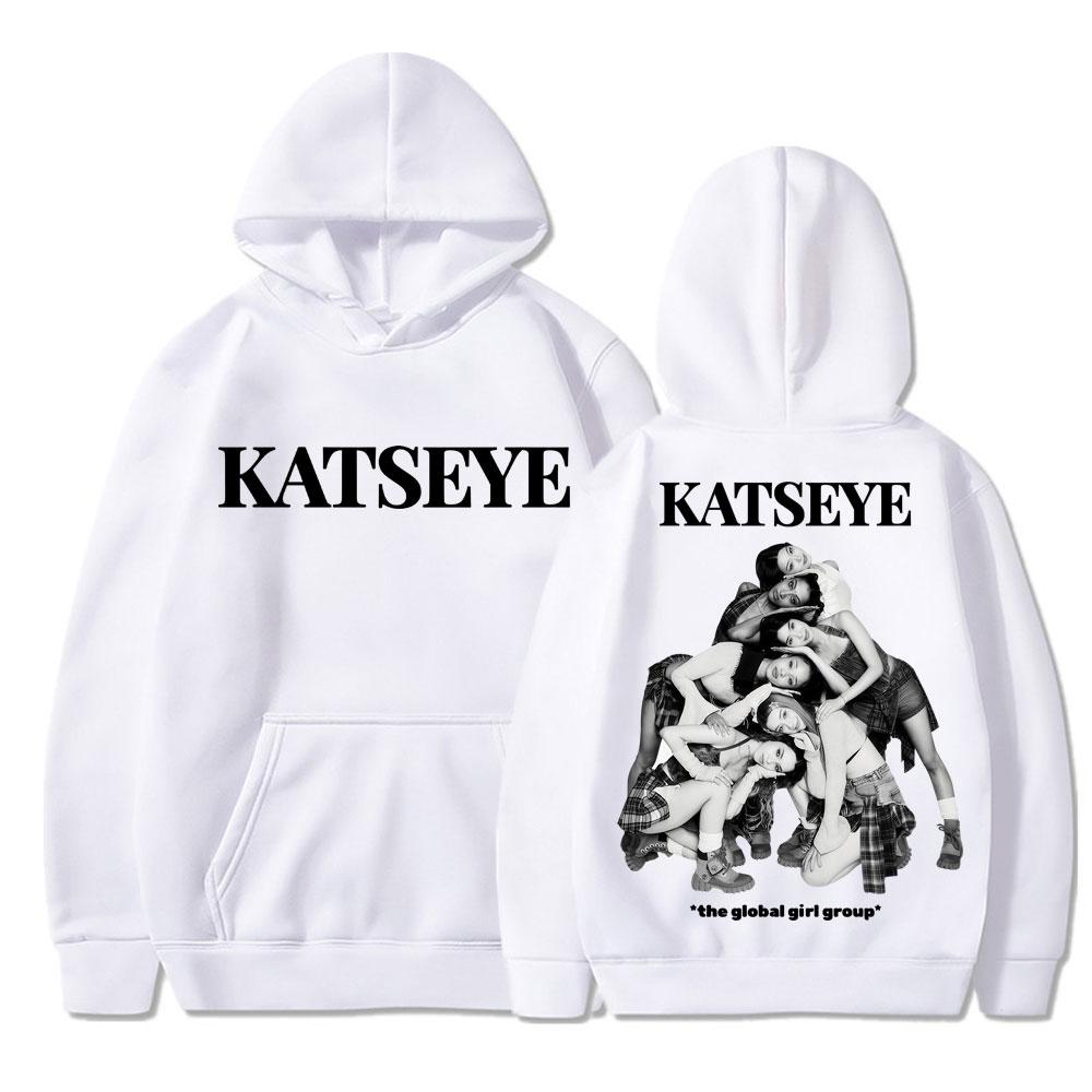 

Kpop Гурт Katseye Графічне Худі Мода Вінтаж Чоловіче Жіноче Корейське З довгим рукавом Оверсайз Флісове Повсякденний Спортивний костюм Вуличний одяг Подарунок L