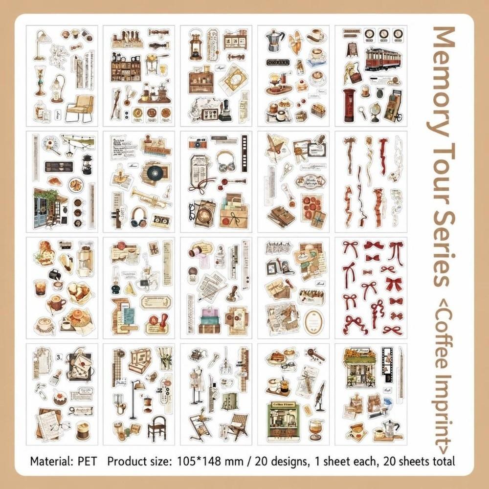 1 Set PET Diary Sticker Self-Adhesive Planner Stickers Premium Sticker Book  Gifts