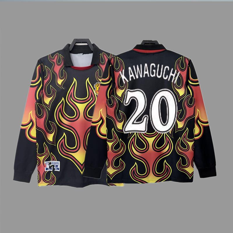 Retro jersey Japan jersey Shunsuke Nakamura football jersey Game training jersey Long short-sleeved sportswear National team jersey S