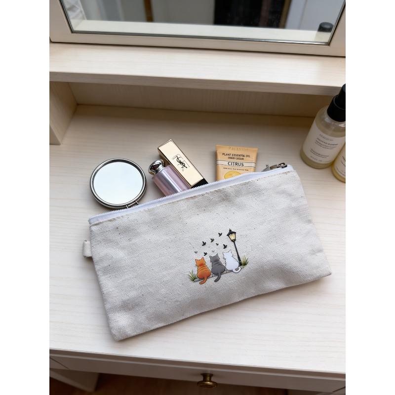 2026 New Cat Storage Bag, Stationery, Cosmetics, Daily Necessities Storage Bag, Portable Travel