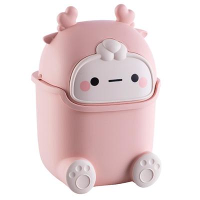 Poubelle rabattable, stockage résistant à l'humidité, pratique, Mini panier poubelle de bureau en forme d'animal, fournitures de dortoir