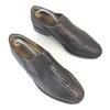 Van Bommel Braided Leather Slip-on Vamp Shoes 7.5 26cm Brown(USED)