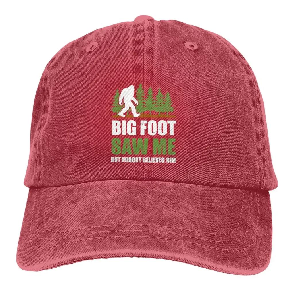 Bigfoot Sasquatch Multicolor Hat Peaked Men Women's Cowboy Cap Matching Saw Me Believers Themed Baseball Caps Visor Protect Hats