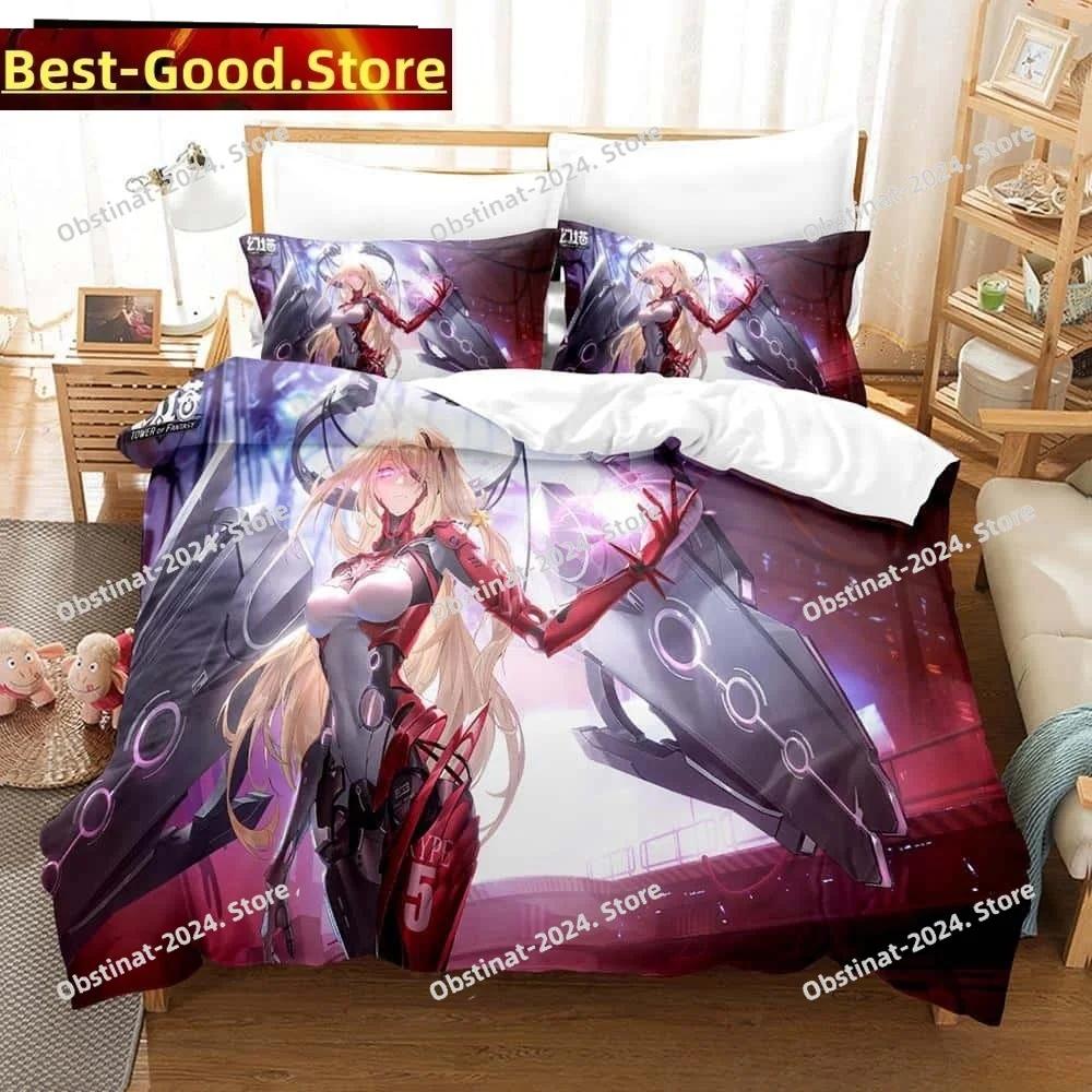 3D Game Tower of Fantasy Anime Bedding Set Duvet Cover Full Queen King Size Pillowcase Bed Print Aldult Kid Bedroom Single Twin