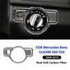 Carbon Fiber Car Headlight Control Switch Konb Panel Trim Frame Decoration Sticker For Mercedes Benz GLK 300 260 350 2008-2015
