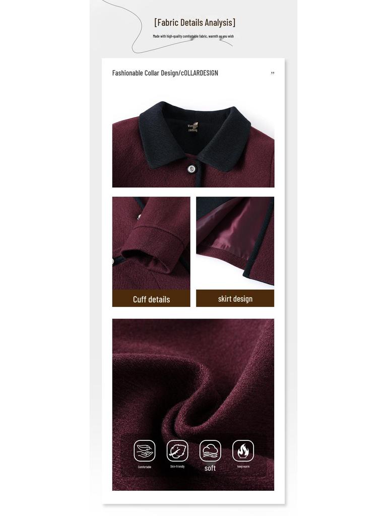 Short Spring/Autumn Wool Jacket for Petite Middle-aged Women - Chic & Fashionable 2026 Edition