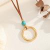 Atoztide Gold Color Heart Flower Sun Pendant Necklace for Women Stainless Steel Multiple Styles Necklace Christmas Jewelry Gift