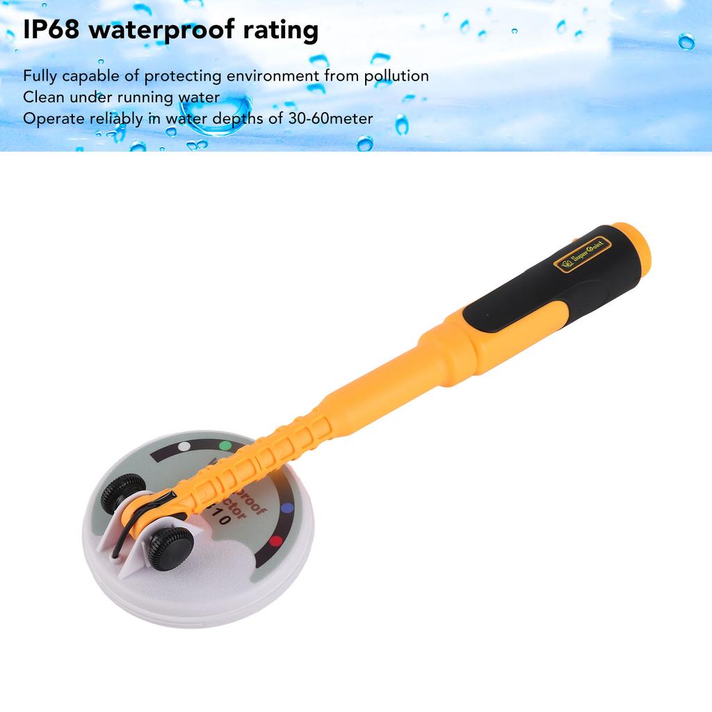 Waterproof Metal Detector Pinpoint IP68 Fully Submersible Metal Detector  Underwater for Outdoor Treasure Hunt