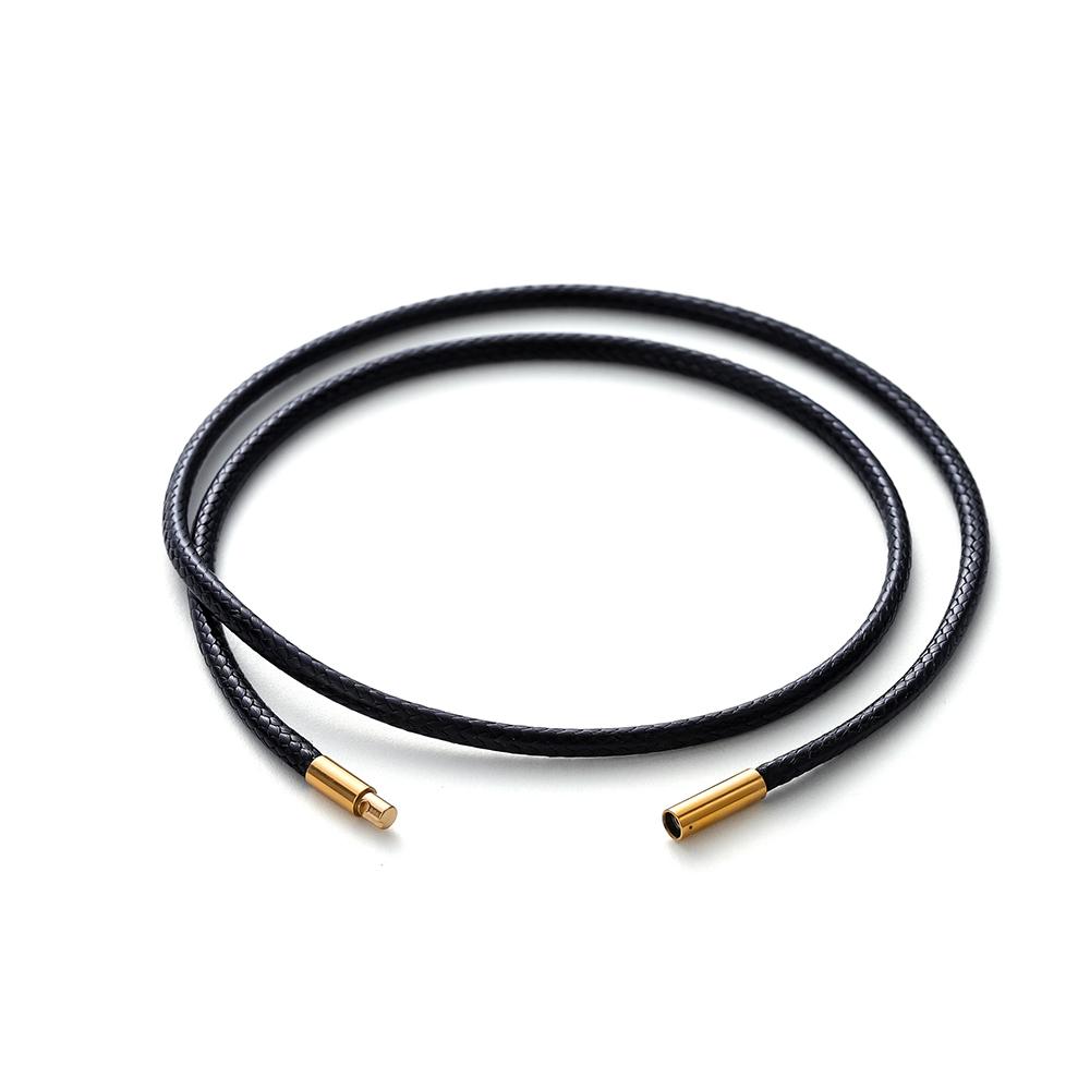 45/50/60cm Snur de ceară împletită maro negru Colier pandantiv DIY Fabricarea de bijuterii Coarda din piele lucrată manual Închizătoare de oțel Lant șir 50cm x 1.5mm
