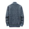 Men's Cardigan Sweaters Knitted Full Zip Collared Regular Fit Jacket Casual Color Block Baggy Winter Warm Coat