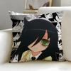 anime character Kuroki Tomoko Cushion Cover Soft  EasyWash Pillow Case  Versatile for Couch Bed Travel and Office