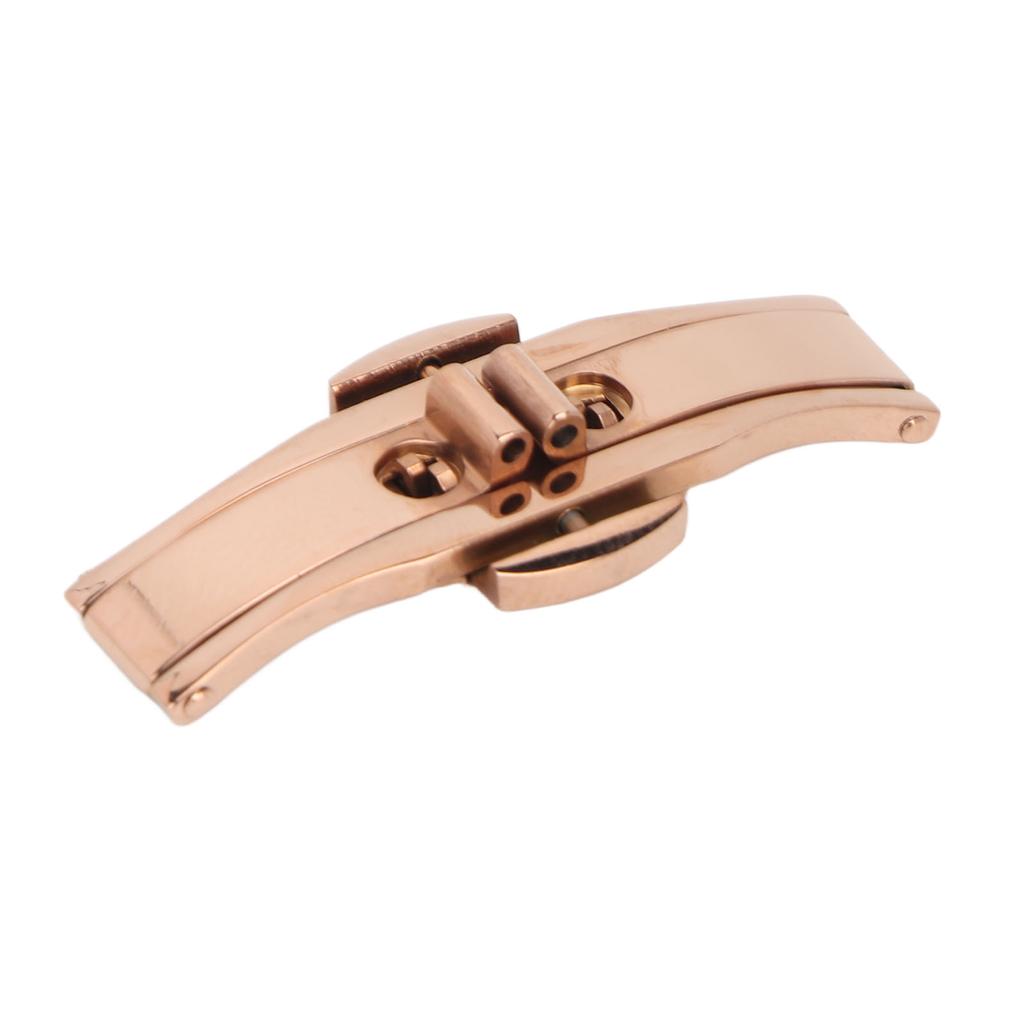 Butterfly Buckle Rose Gold Alloy Ceramic Tungsten Steel 5 X 15 Watch Deployment Clasp for