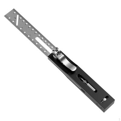 Carpentry Marking Ruler | Engraved Metric and Customary Graduations, HeavyDuty Stainless Steel Body,