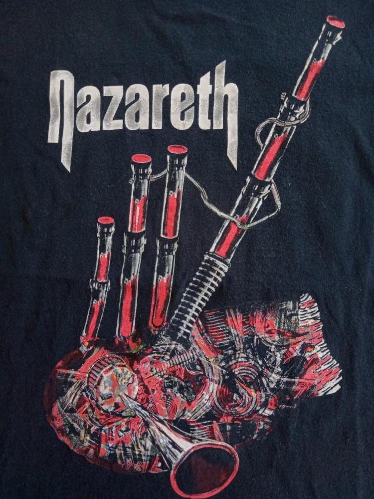 Новая Популярная Футболка Nazareth Band Черная Хлопковая Полный Размер S-5XL Унисекс M