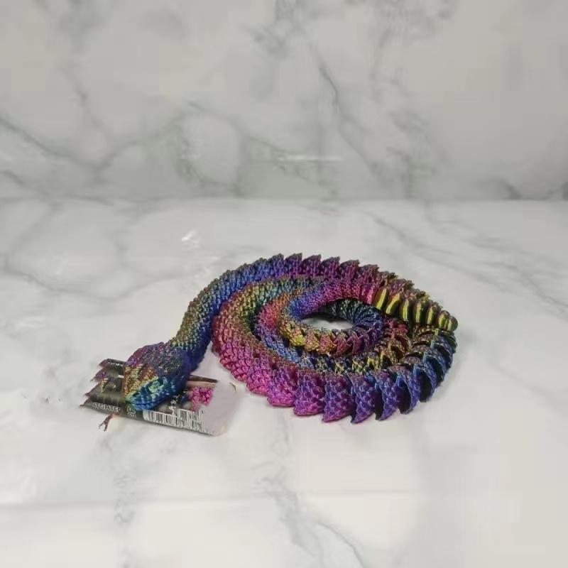 3D Printed Integrated Rattlesnake Body Joints, Movable Home Decoration, Creative Toys Worth Collecting