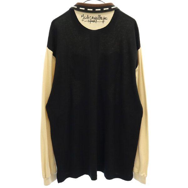 CASTELBAJAC SPORT Wappen Long Sleeve Polo Shirt 4 Beige Kanoko Fabric Men's Used