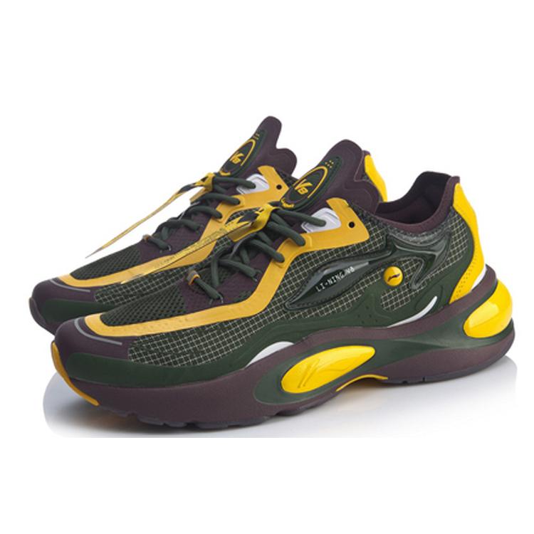 Li Ning V8 1.5 Non slip Lightweight Low top Running Shoes Men's Yellow Black ARHQ049-3