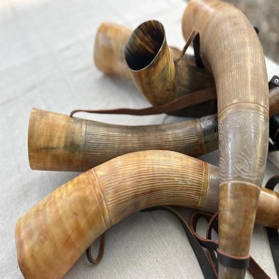 Blowing Horn Handcrafted Ox Horn Bugle War Horn Loud Sound Norse Cosplay, Φεστιβάλ, Τελετές Μεσαιωνικό δώρο