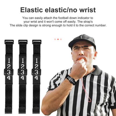 1/3/5Pcs Adjustable Flexible Buckle Elastic Band Football Numbered Wrist Down Indicator Soccer Yard