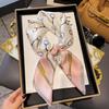 Elegant Silk-Style Square Scarf: Fashionable, Professional Decorative Shawl for Women