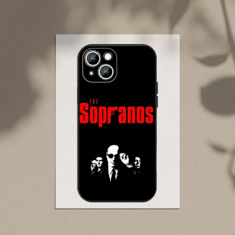 The S-Sopranos-S-TV  Phone Case Phone Case For Apple iPhone 15,14,13,12,11,XS,XR,X,8,7,Pro,Max,Plus,mini Silicone Black Cover