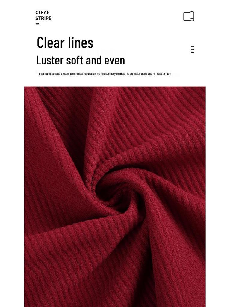 Superelastischer 6-Rippen-Kord, Hochelastisches Polyester-Imitations-Baumwollgewebe für Hosen, Taschen, Oberbekleidung, Hüte und Schuhe.