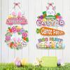 Modifiable Spring Paper Door Art Contains 4 Designs Easter Party Supplies Home Accessories For Creative Seasonal Decors