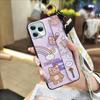 Ring Lanyard Phone Case For Blackview A95 Waterproof Silicone Anti-dust Wristband Cartoon Back Cover Durable Shockproof