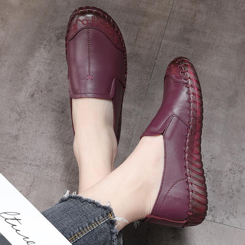 Frühlingsschuhe aus echtem Kuhleder für Damen, Slip-on-Designer, hochwertige Damen-Loafer, lässige Oxford-Wohnungen, Damen-Mokassins