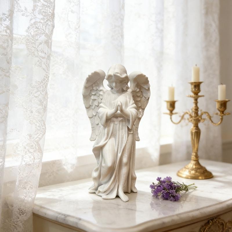 Guarder Angel Figurines Resin Wing Angel Statue Table Ornament Praying Angel Sculpture Housewarming Gift Home Decors